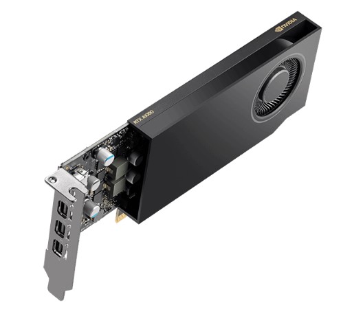 Видеокарта PCI-E PNY A1000 (VCNRTXA1000-SB) 8GB GDDR6 128bit 1065/10000MHz 4*mDP