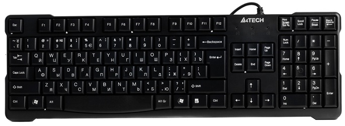 Клавиатура A4Tech KR-750 USB черная KR-750 BLACK
