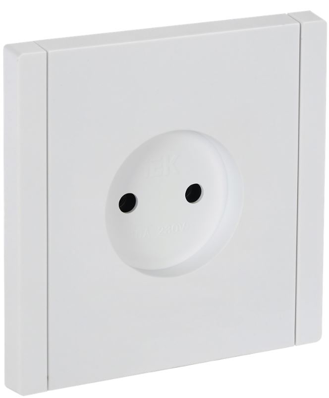 Розетка без заземления IEK FP-R10-10-K01 FORTE&PIANO без защитных шторок в/к 10А FP218 белый