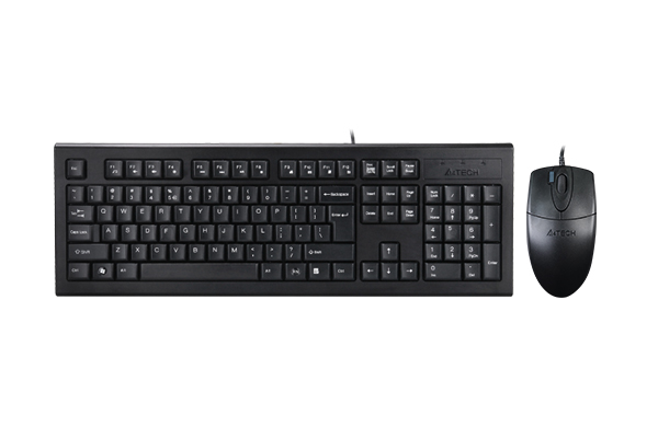 Клавиатура и мышь A4Tech KR-8520D черные, проводные, USB KR-8520D USB
