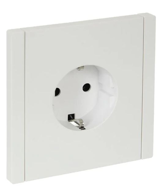 Розетка с заземлением IEK FP-R11-16-K01 FORTE&PIANO без защитных шторок в/к 16А FP216 белый