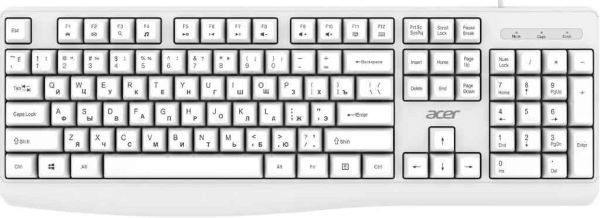 Клавиатура Acer OKW301 ZL.KBDCC.01B белая USB (1967915)