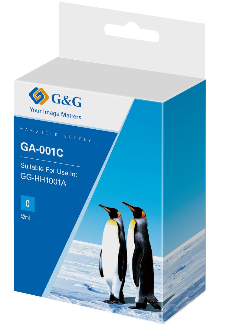 Картридж струйный G&G GA-001C голубой для принтеров GG-HH1001B, GG-HH1001A, 42 ml