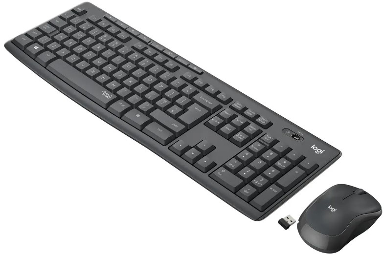 Клавиатура и мышь беспроводная (комплект) Logitech MK295 черный, 920-009813