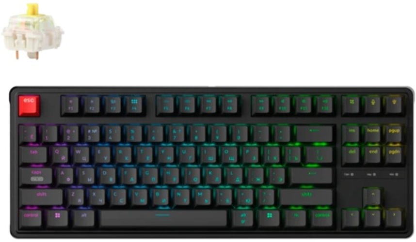Клавиатура Keychron C3 Pro C3PX-H4Z-RU TKL, механическая, 87 клавиш, цвет Black, переключатели Super Banana