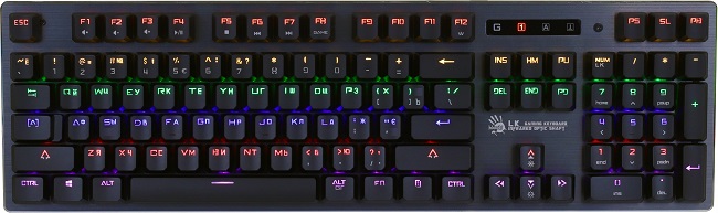 Клавиатура A4Tech Bloody B760 серая, механическая, USB, LED (1080494) B760 GREY (BLACK SWITCH)