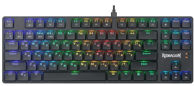Клавиатура Wireless Redragon ANUBIS 70505 USB RU RGB BLACK