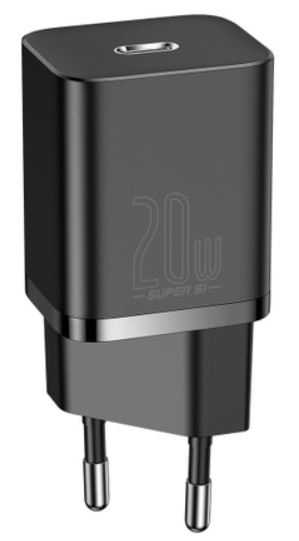 Зарядное устройство сетевое Baseus CCSUP-B01 Super Si Quick Charger USB-C 20W Black