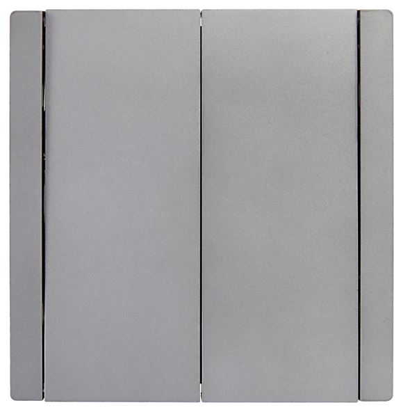 Переключатель двухклавишный IEK FP-V22-0-10-1-K46 FORTE&PIANO 10А FP507 сталь
