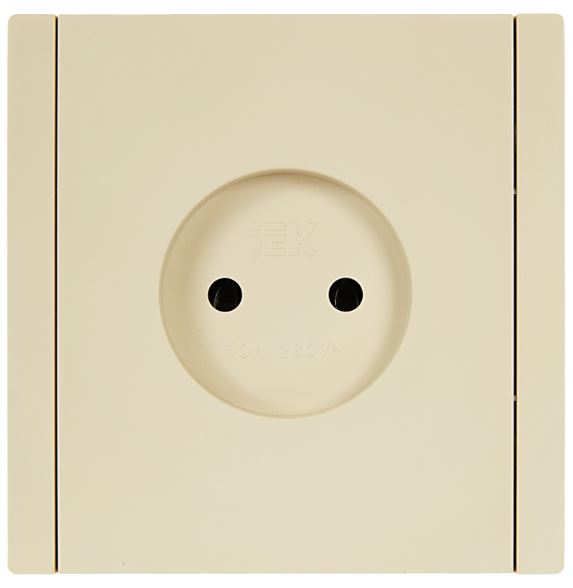 Розетка без заземления IEK FP-R10-10-K10 FORTE&PIANO без защитных шторок в/к 10А FP418 ваниль