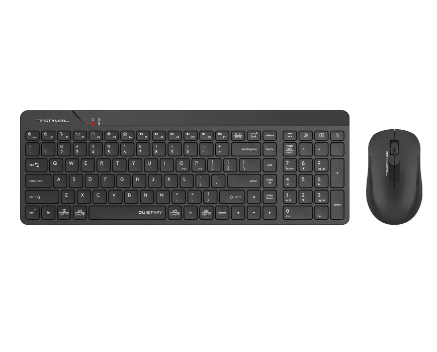 Клавиатура и мышь Wireless A4Tech Fstyler FG2300 Air2 клав: черная, мышь: черная USB беспроводная slim 2012311 FG2300 AIR2 BLACK