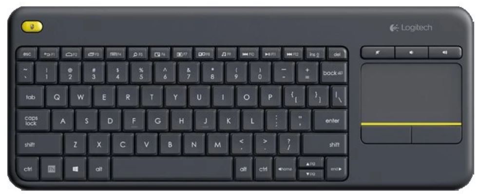 Клавиатура Wireless Logitech K400 Plus 920-007173 черный, USB