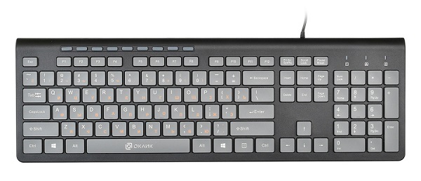Клавиатура Oklick 480M USB, черный-серый (1067199) Oklick 1067199