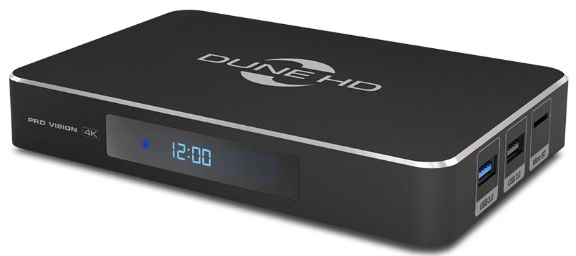 Медиаплеер Dune D1007 Pro Vision 4K: UltraHD/60 Hz/HDR/HDR10+/Dolby Vision, CPU Amlogic S905X4-J, RAM 4 Gb, Flash 64 Gb, 1xUSB3.0, 1xUSB2.0, microSD, Dune HD D1007