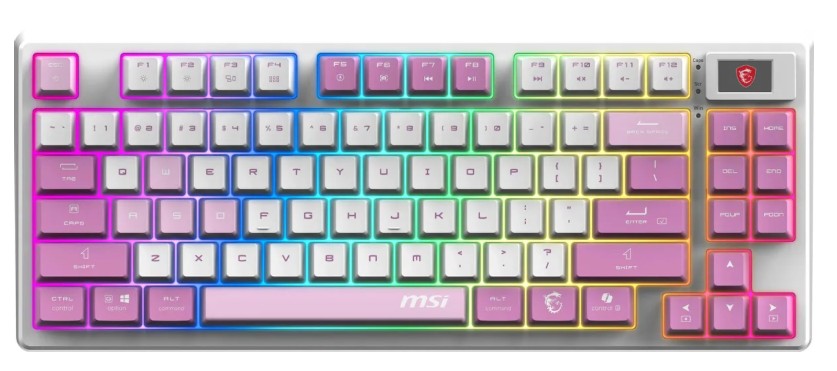 Клавиатура Wireless MSI FORGE GK600 TKL S11-43RUQ01-HH9 mechanical linear switches, RGB LED, 4000mA/h, Violet