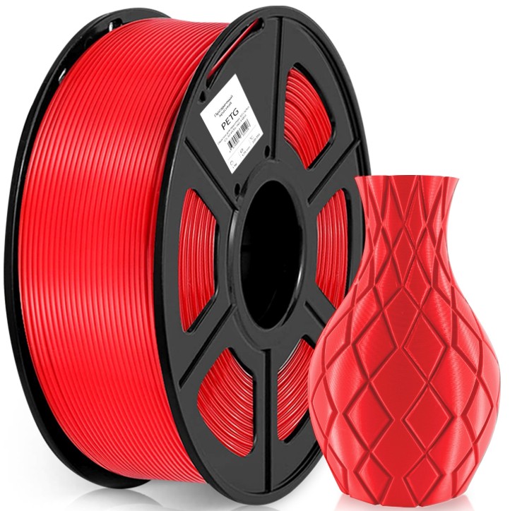 Пластик для принтера 3D PETG Cactus CS-3D-PETG-1KG-T-RED d1.75мм 1кг L316м 1цв.