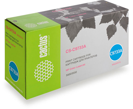 Картридж Cactus CS-C9733A для принтеров HP Color LaserJet 5500/5550, пурпурный, 13000 стр.