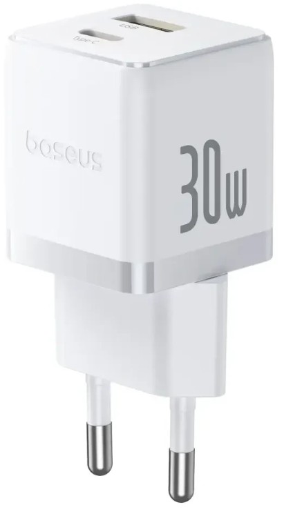 Зарядное устройство сетевое Baseus Palm P1011160A213-00 C+U 30W EU Moon White