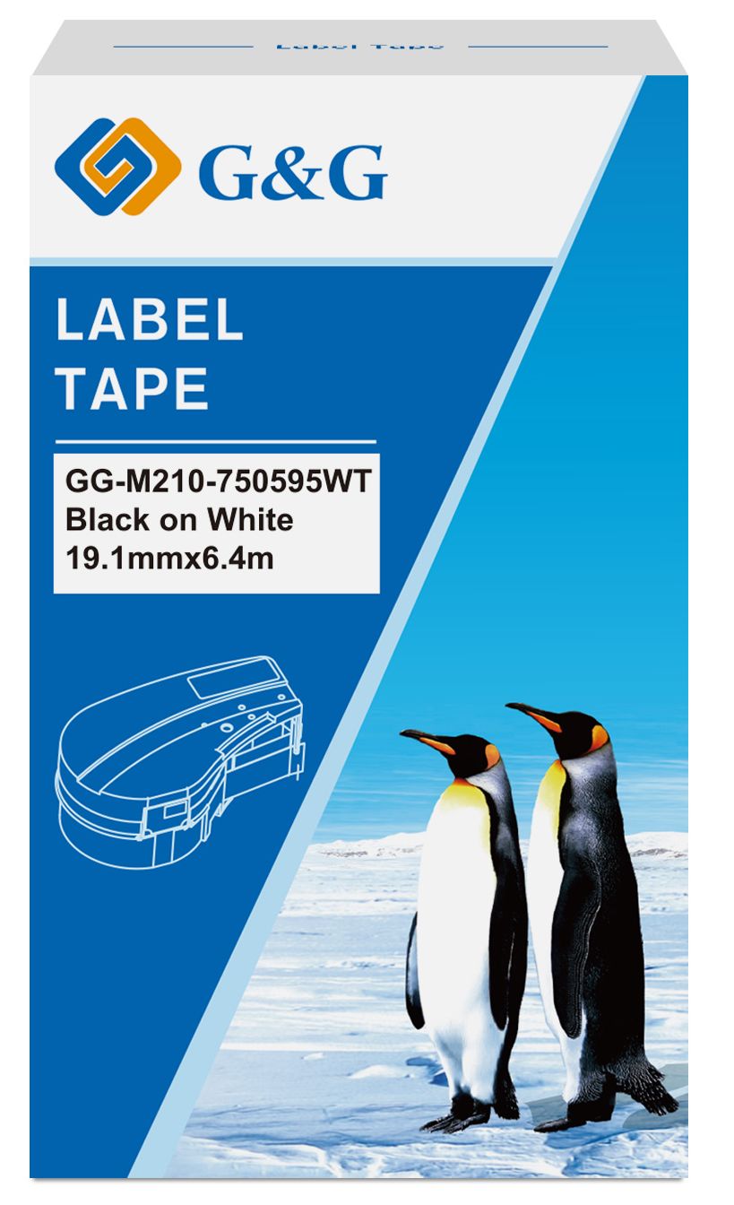 Картридж ленточный G&G GG-M21-750595WT черный на белом 19.1x6.4 для Brady BMP21-PLUS/BMP21-LAB