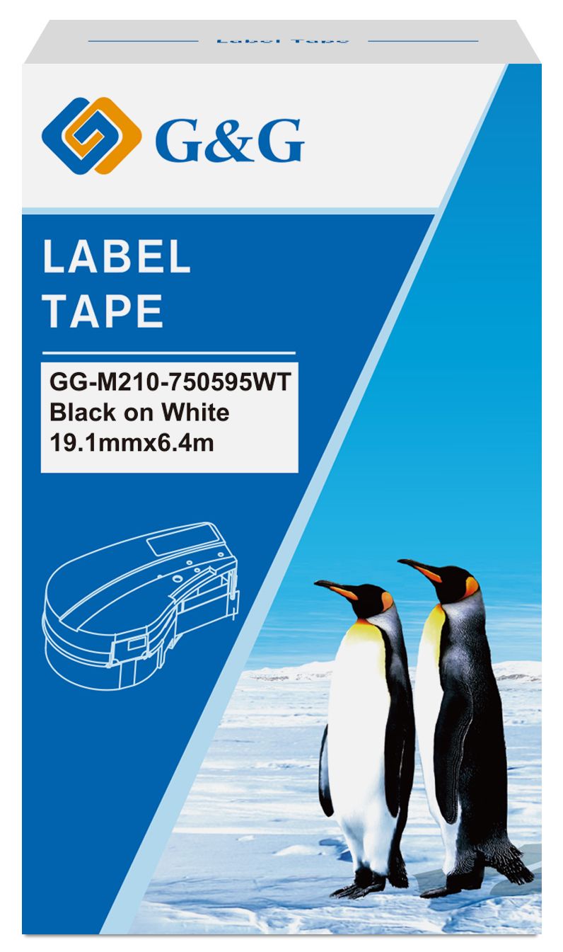 Картридж ленточный G&G GG-M210-750595WT черный на белом 19.1x6.4 для Brady M210/M211/M210-LAB