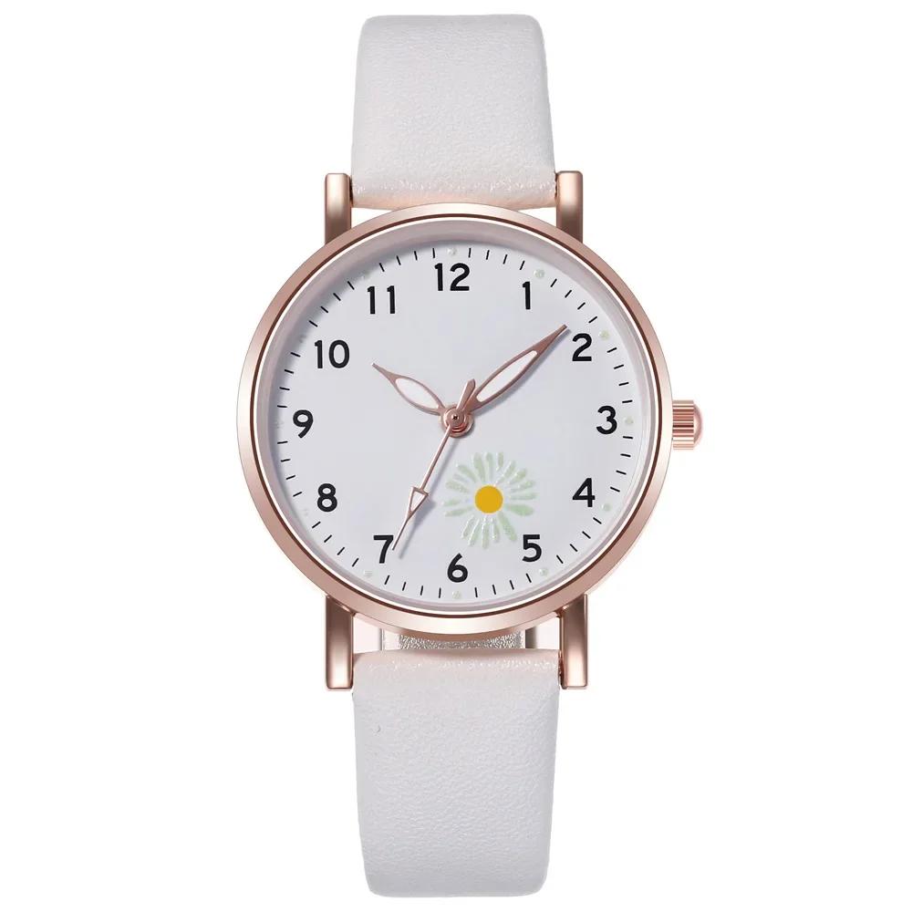 Светящиеся часы для женщин Reloj Mujer Ретро Женские часы Montre Femme Женские с подсветкой Кожаный ремешок Кварцевые наручные часы белый Trendsetter-mens shoes