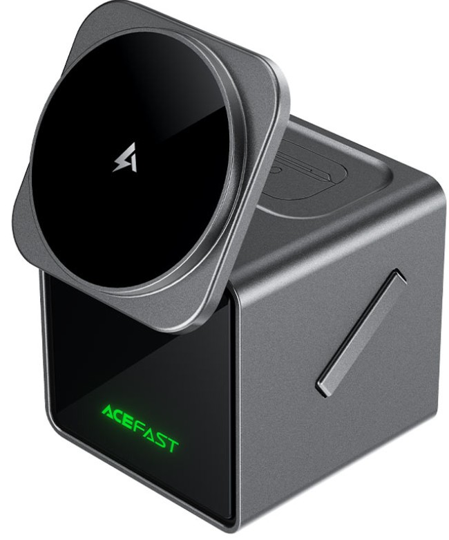 Зарядное устройство беспроводное ACEFAST E34 Fast 3-in-1 22,5W Wireless Charger Desktop Holder. Цвет: металлик AF-E34-BK