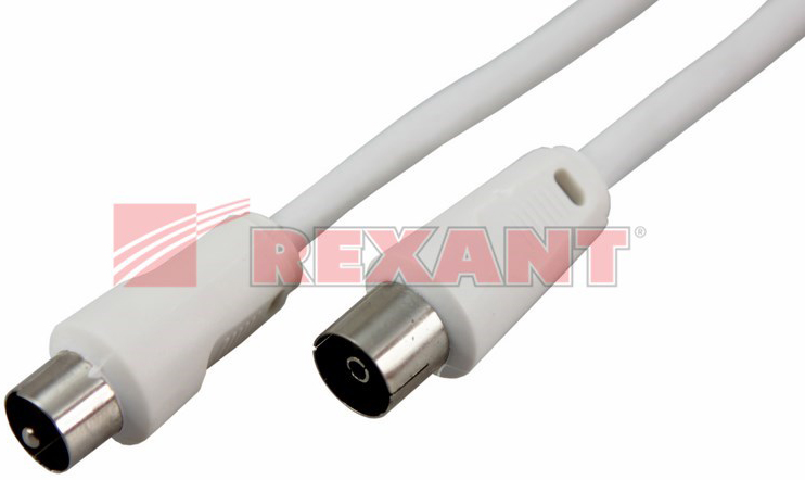 Кабель Rexant 18-0008 TV PLUG - TV JACK, 15м, белый