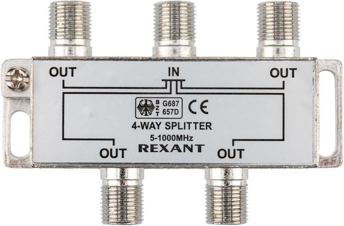 Сплиттер Rexant 05-6003 ТВ х 4 под F разъём 5-1000 МГц