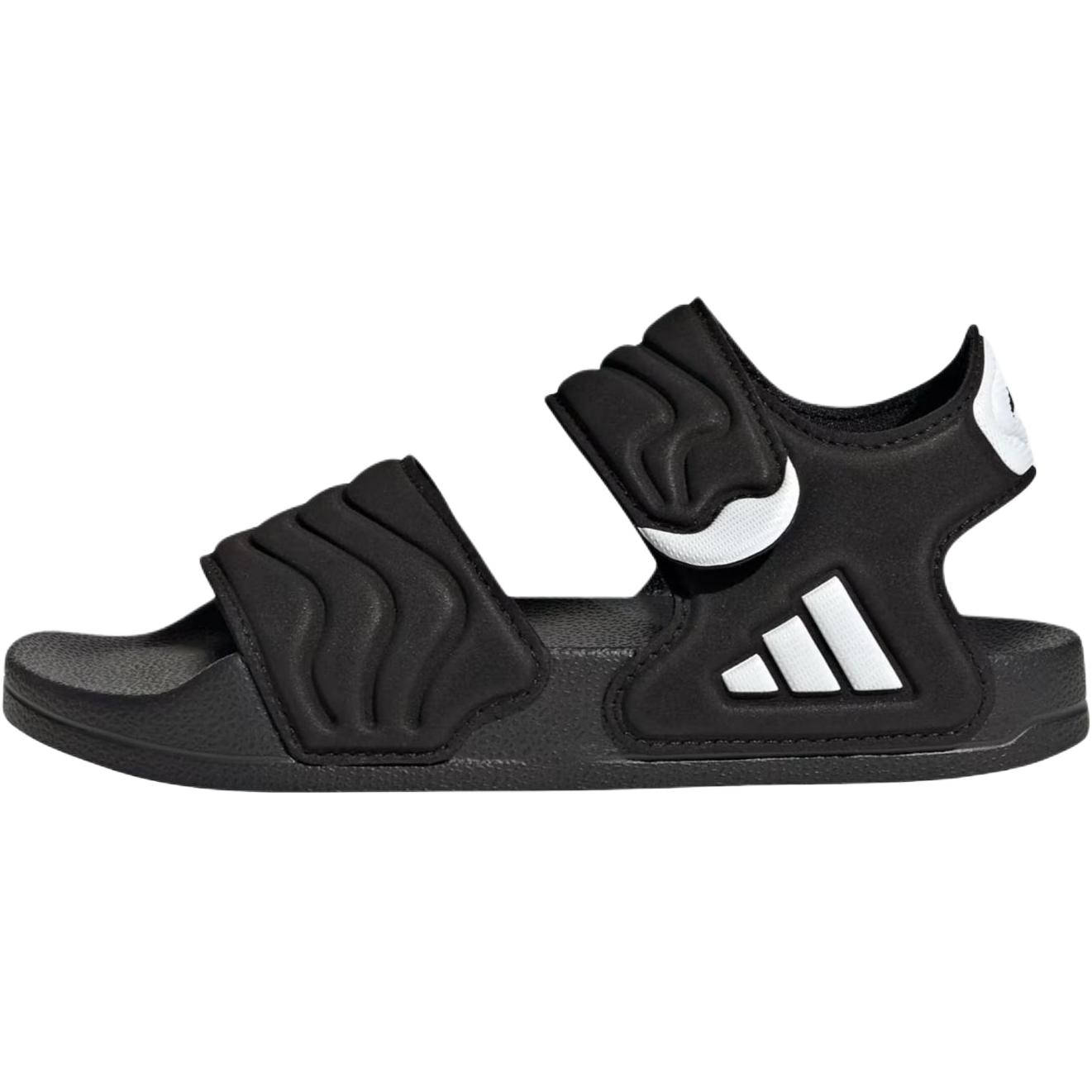 Сандалии Adidas ADILETTE SANDAL 3.0 Поддерживающие Низкие Сандалии Черно-белые Детские HQ0114 28 black