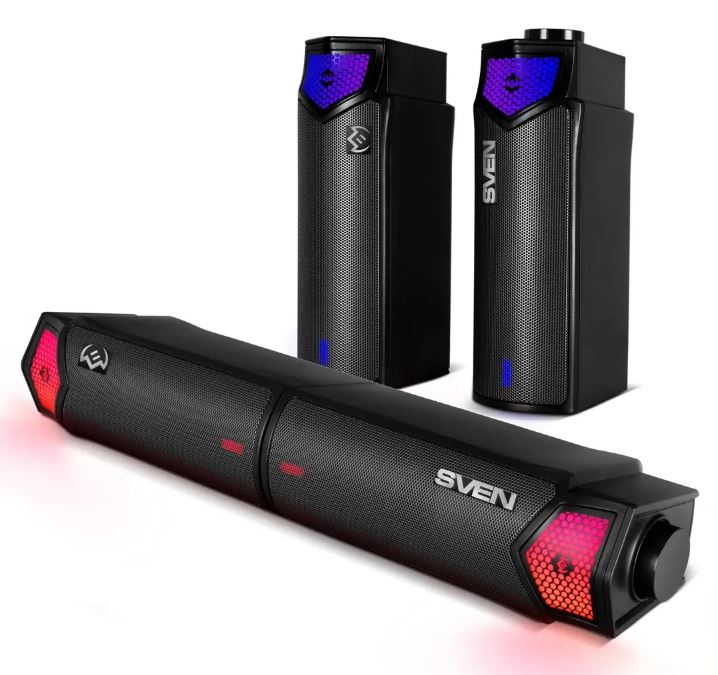 Саундбар Sven SB-G1450 SV-022488 черный (10 Вт, питание USB, BT, подсветка)