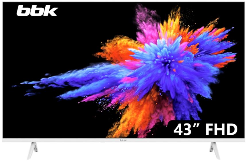 Телевизор BBK 43LEM-1054/FTS2C (W) LED 43" белый FULL HD 60Hz DVB-T2 DVB-C DVB-S2 USB (RUS) 43LEM-1054/FTS2C (W)