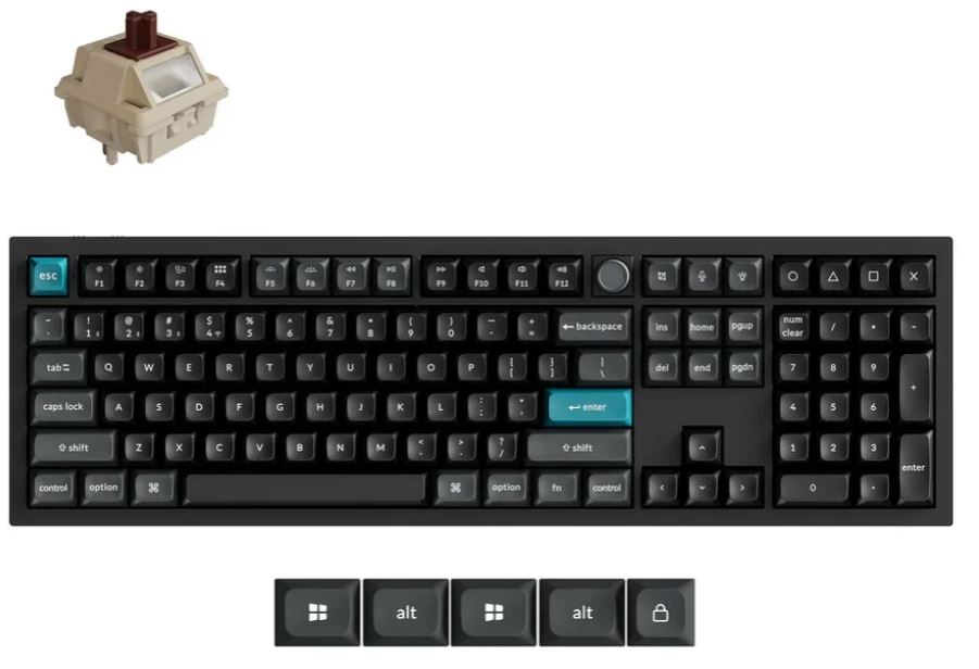 Клавиатура Keychron Q6 Ultra Q6U-M3-RU Black, Brown св.