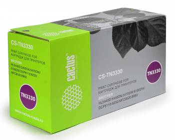 Картридж Cactus CS-TN3330 для принтеров Brother HL5440D/5450DN/5470DW черный 3000 страниц