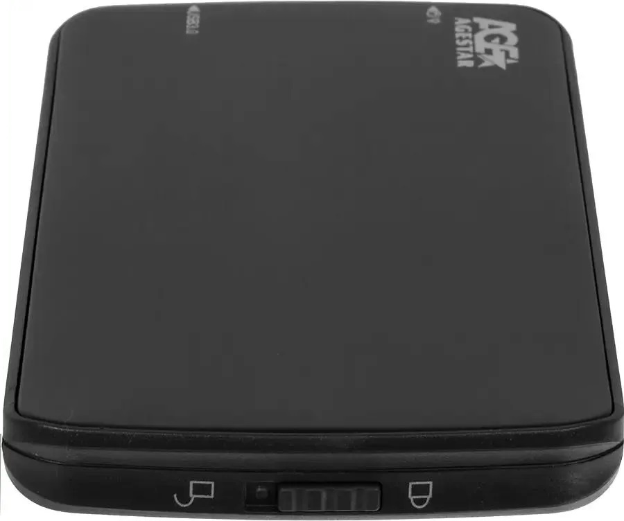 Внешний корпус AgeStar 3UB2A12 для HDD/SSD SATA 6Gb/s 2.5", USB 3.1 Gen1, пластик/алюминий, черный