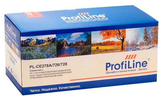 Картридж ProfiLine PL-CE278A/726/728  для принтеров HP LJ Pro P1560/P1566/P1600/P1606dn/M1536 Canon i-Sensys MF4410/4420/4430/4450/4550d/4570d/4580dn/ PL_CE278A/726/728