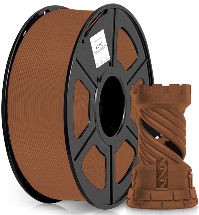 Пластик для принтера 3D PETG Cactus CS-3D-PETG-1KG-COFFEE D1.75ММ 1КГ L316М 1ЦВ.