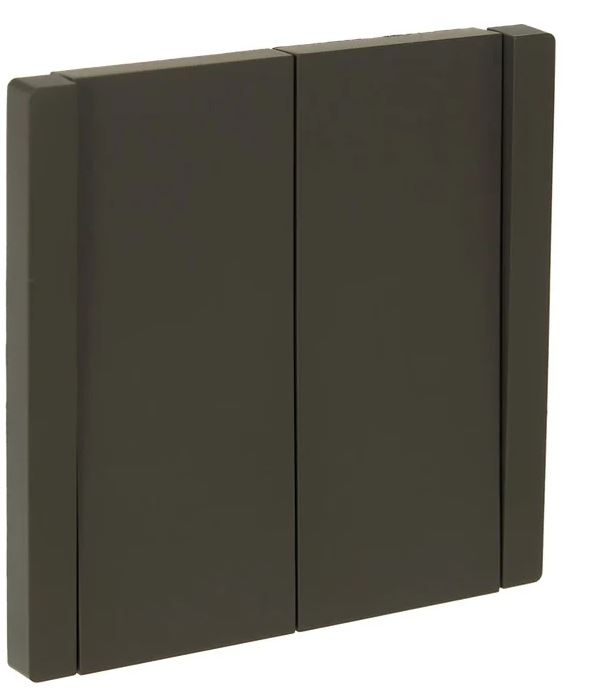 Выключатель двухклавишный IEK FP-V20-0-10-1-K03 FORTE&PIANO 10А FP305 серый