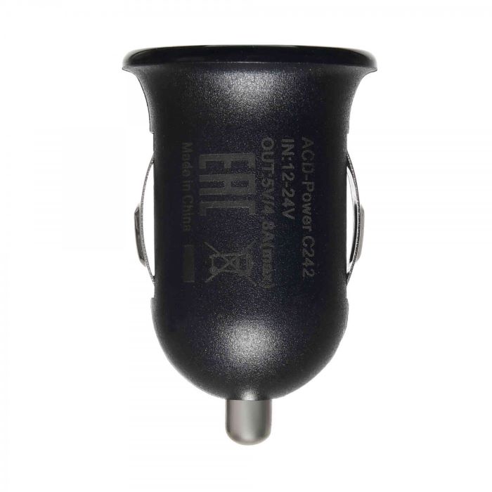 Зарядное устройство автомобильное ACD ACD-C242-X1B 24Вт, 2*USB, 5В, 4.8А, RTL