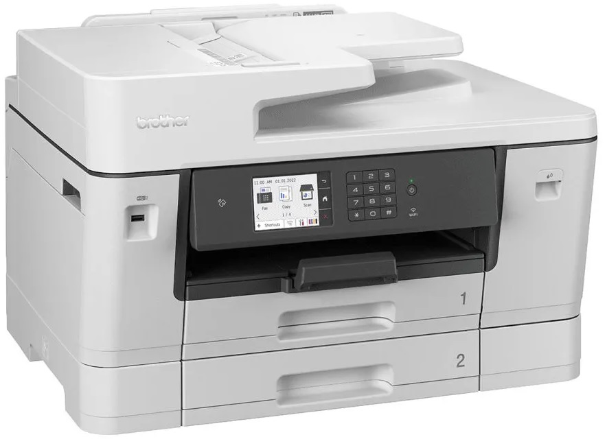 МФУ цветное Brother MFC-J3940DW А3, цветное, принтер/копир/сканер/факс, 28 стр/мин, 256MB, ч/б 4800x1200 dpi, ADF50, Duplex, Ethernet, USB, WiFi, NFC,