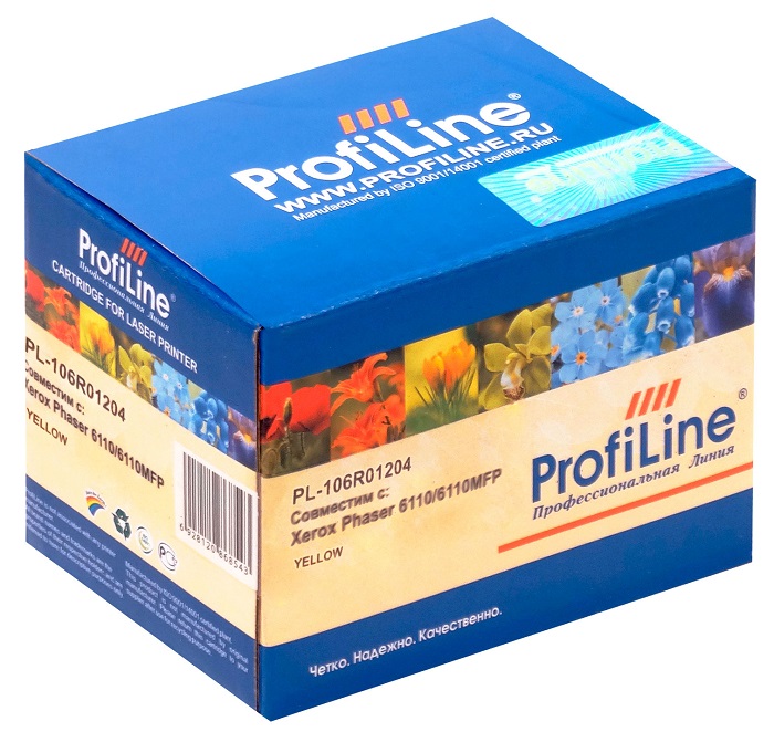 Картридж ProfiLine PL_106R01204_Y для принтеров Xerox Phaser 6110/6110MFP/6110B/6110MFP/B/6110MFP/S/6110MFP/X/6110N Yellow 1000 копий