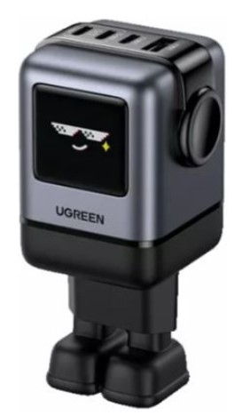 Зарядное устройство сетевое UGREEN X688 45515B в виде робота 100W 4-Port GaN USB-A+3*USB-C Fast Charger EU. Цвет: серый