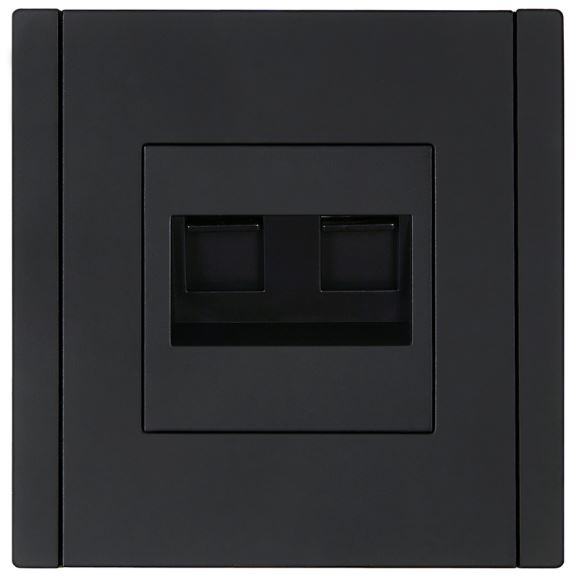 Розетка компьютерная двойная IEK FP-K20-2-K02 FORTE&PIANO RJ45 кат.6 FP134 черный