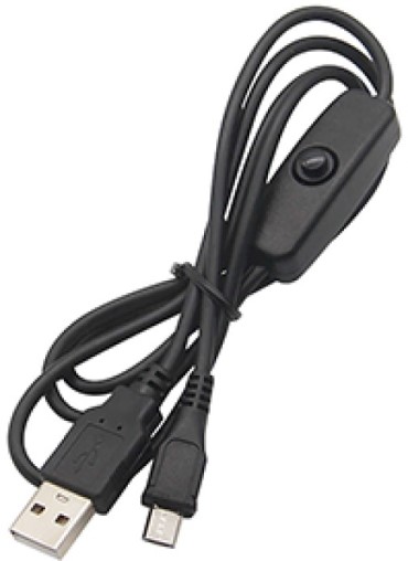 Кабель питания Qumo 33001 с выключателем для Raspberry P3 (MicroUSB)
