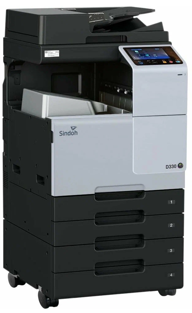 МФУ цветное Sindoh Sindoh D330e А3. 22 стр/мин., 1800х600 dpi, CPU 1,6ГГц (4 ядра), 6 GB RAM, 250 GB SSD, USB, без автоподатчика