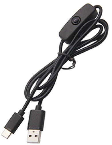 Кабель питания Qumo 33002 с выключателем для Raspberry P4 (USB-C)