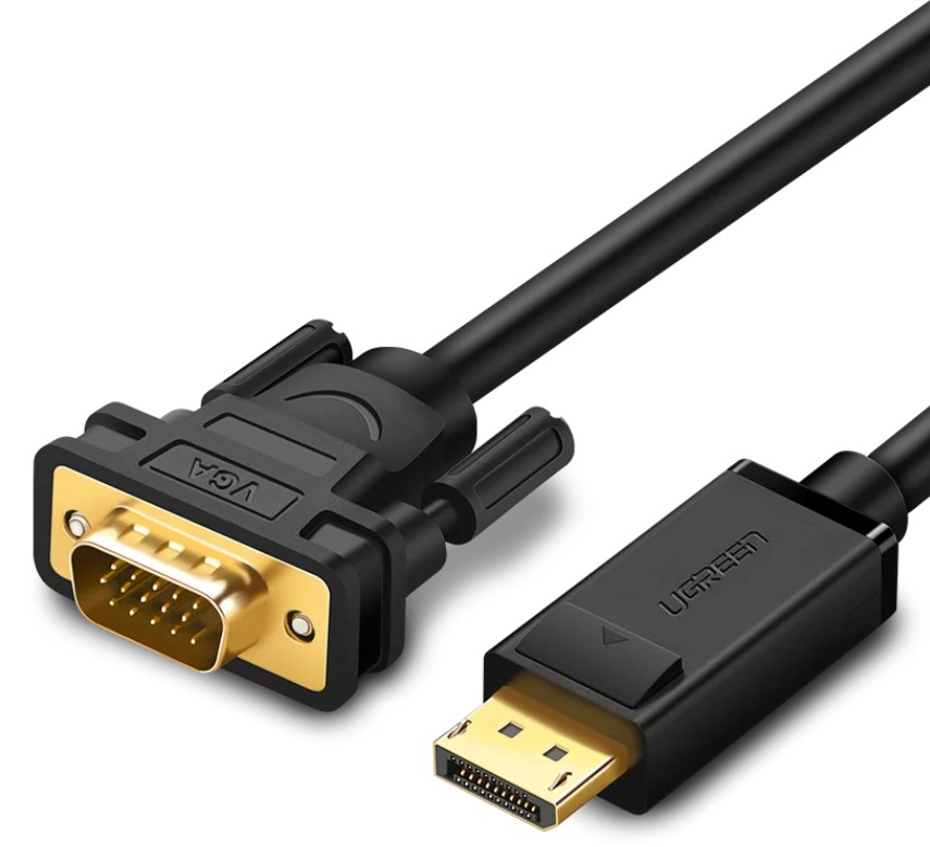 Кабель интерфейсный UGREEN DP105 10247_ DP Male to VGA Male, 1.5м, цвет: черный