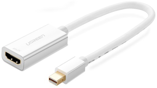 Конвертер UGREEN MD112 10460_ Mini DP / HDMI Female 1080P, белый