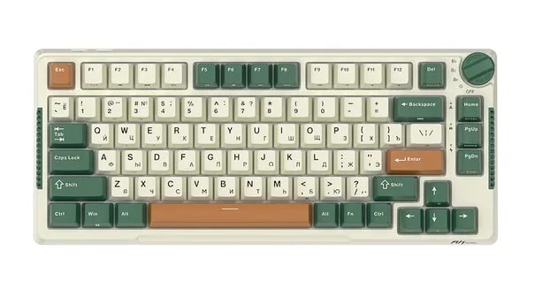 Клавиатура Royal Kludge RK-H81 6935280824128 компактная, механическая,подключение: BT, радиоканал 2.4 ГГц, провод, 81 клавиша, Timing Machine, переклю