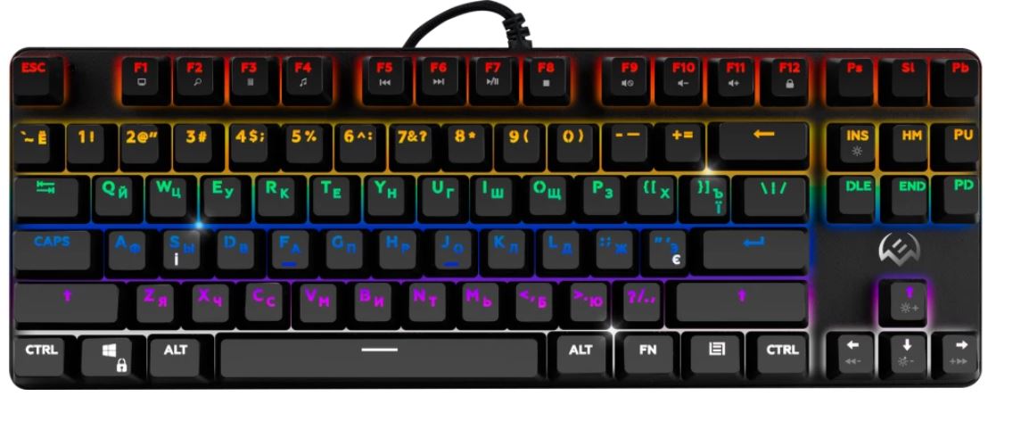 Клавиатура Sven KB-G9150 SV-017651 игровая механическая (87кл., 12 Fn функций, подсветка)