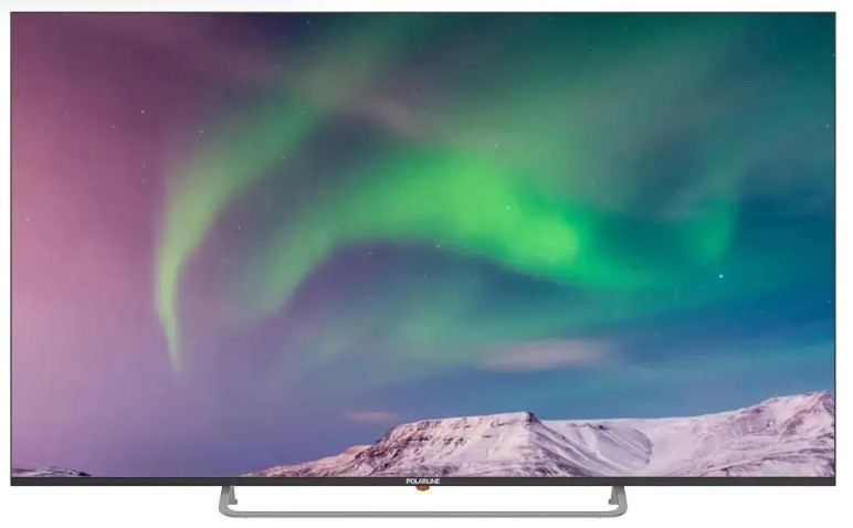 Телевизор POLARLINE 65PQ71STC-SM QLED 65" серебристый 4K Ultra HD 50Hz DVB-T DVB-T2 DVB-C WiFi Smart TV (RUS)